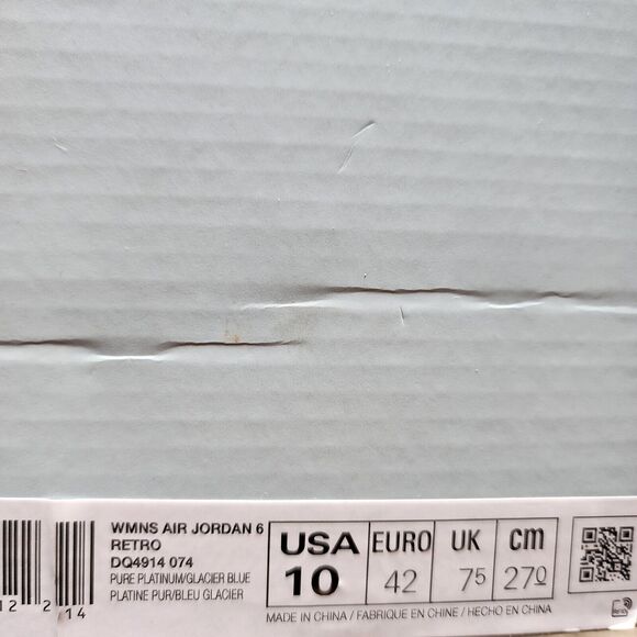 Wmns Air Jordan 6 Retro Craft Pearl Brand New Sz 10 - Picture 10 of 10